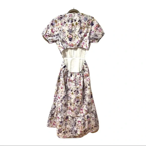 Flora Obscura X J. Crew Side Cutout Dress in Kaleidoscope Floral (8)